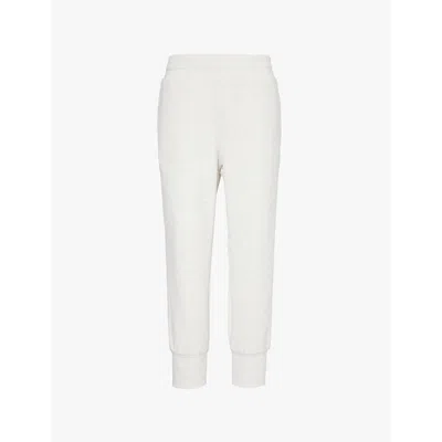 Varley Womens Ivory Marl The Slim Cuff 25 Relaxed-fit Mid-rise Stretch-jersey Jogging Bottoms