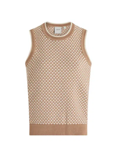 Varley Women's Jenson Stitch Knit Cotton Tank In Brown
