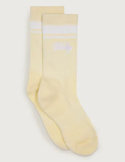 Varley Women's Lamar Club Stripe Sock In Yellow
