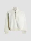 Varley Jaylin Half Zip Fleece Pullover In White