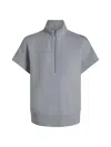 Varley Ritchie Short Sleeve Half Zip In Gray