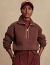 Varley Roselle Half Zip Fleece Deep Mahogany In Brown