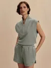 Varley Loretta Half Zip Sweatshirt In Green