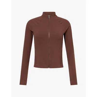 Varley Womens Always Zip-through Sweat Jacket Mahogany In Multi