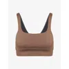 Varley Womens Coffee Quartz Assure Cori Padded-cups Sports Bra In Brown