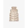 Varley Womens Simply Taupe Bextor Branded Shell-down Gilet In Neutral