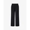 Varley Womens Black Doublesoft™ The Extra Wide-leg Jersey Trousers Xs In Black