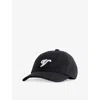 Varley Womens  Raina Logo-embroidered Fleece Baseball Cap In Black