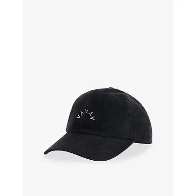 Varley Womens Black/ivory Franklin Logo-embroidered Woven Cap In Multi