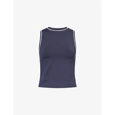 Varley Womens Blue Nights Lettie Slim-fit Stretch-woven Tank