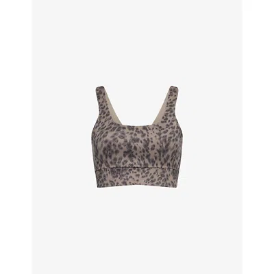 Varley Womens Freesoft™ Cori Bra Brown Contrast Cheetah