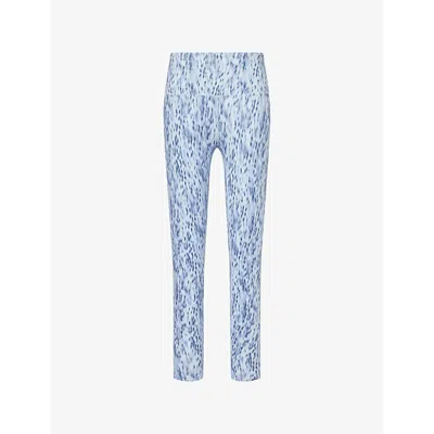 Varley Womens Chambray Leopard Move High-rise Leggings