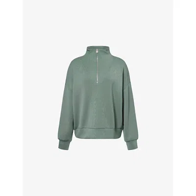 Varley Hawley Half-zip Sweatshirt In Green