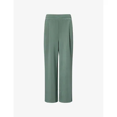 Varley Womens  The Extra Wide-leg Stretch-woven Trousers In Green