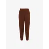 Varley Womens Dark Walnut Brushed 25' Slim-cuff Stretch-woven Jogging Bottoms