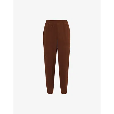 Varley Womens Dark Walnut Brushed 25' Slim-cuff Stretch-woven Jogging Bottoms In Dark Walnut