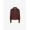 Varley Womens Coffee Bean Enrico High-neck Knitted Jacket In Brown