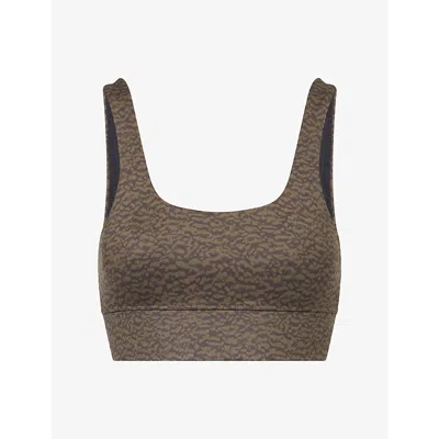 Varley Womens Freesoft Cori Sports Bra Wild Moss In Brown