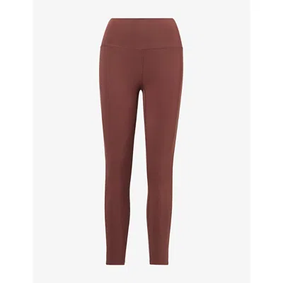 Varley Womens Freesoft™ Piped 25in Workout Leggings Brown Stone