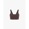 Varley Freesoft Cori Stretch-jersey Bra Top In Coffee Bean