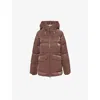 Varley Womens Fullerton Hooded Down-fill Ripstop Jacket French Roast In French Roast