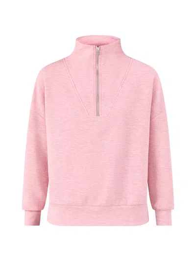Varley Womens Hawley Half Zip Sweatshirt Pink