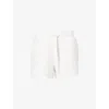 Varley Womens Ollie High-rise Stretch-jersey Shorts Ivory Marl In White