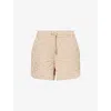 Varley Womens Light Taupe Catrine Quilted Woven Shorts In Light Taupe