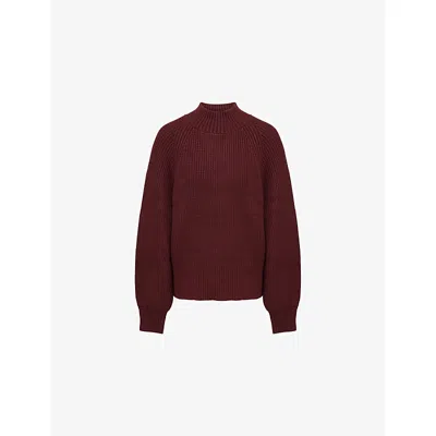 Varley Womens Decadent Chocolate Martina High-neck Knitted Jumper In Burgundy