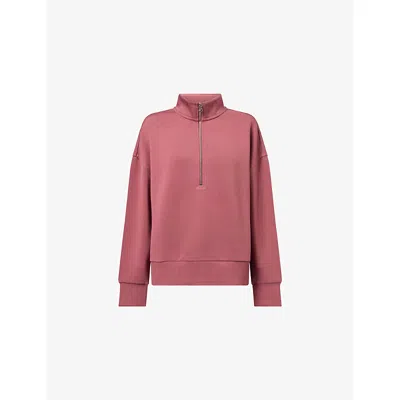 Varley Womens Mavis Half-zip Jersey Sweatshirt Wild Rhubarb Xl