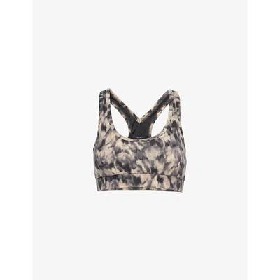 Varley Womens Move Selma Graphic-pattern Stretch-jersey Bra Clouded Aztec