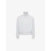 Varley Womens  Roselle Half-zip Recycled-polyester Sweatshirt In Pearl Blue
