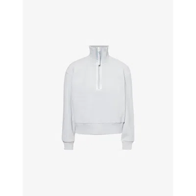 Varley Womens  Roselle Half-zip Recycled-polyester Sweatshirt In Pearl Blue