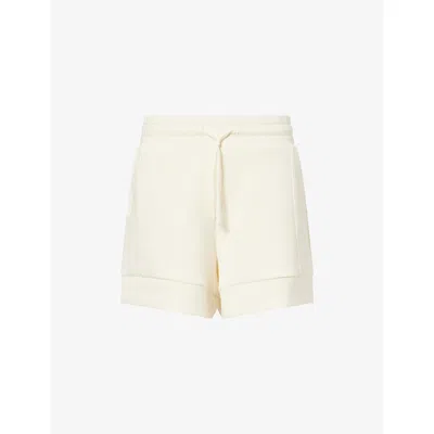 Varley Womens Pristine Atrium High-rise Jersey Shorts In White