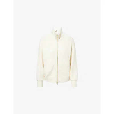 Varley Womens Pristine Tyde Zip-through Sweatshirt In White