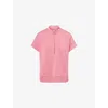 Varley Womens Rapture Rose Ritchie Short-sleeved Stretch-woven Sweatshirt Xl In Pink