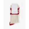 Varley Spencer Socks In Sandshell/ Red Dahlia