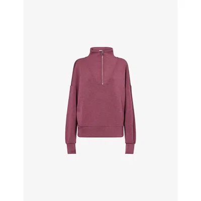Varley Womens Sassafras Marl Hawley Half-zip Stretch-jersey Sweatshirt In Purple