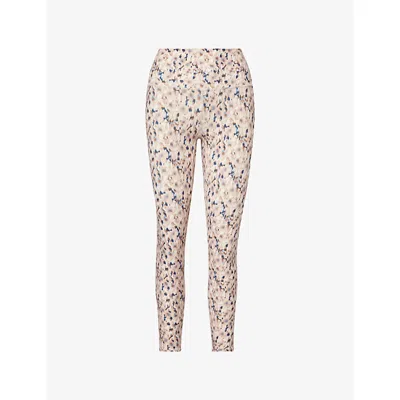 Varley Womens Sepia Meadow Freesoft Graphic-pattern Gym Leggings In Multi