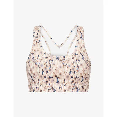 Varley Womens Sepia Meadow Freesoft Selma Scoop-neck Sports Bra In Multi