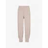 Varley Womens Slip-pocket Elasticated-waistband Stretch-jersey Jogging Bottoms Taupe Marl