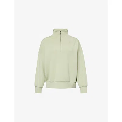 Varley Womens Snow Sage Hawley Half-zip Stretch-woven Sweatshirt