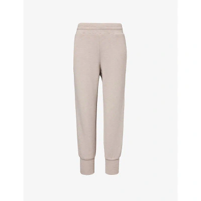 Varley Womens Taupe Marl The Slim Cuff 25' Relaxed-fit Mid-rise Stretch-woven Jogging Bottoms