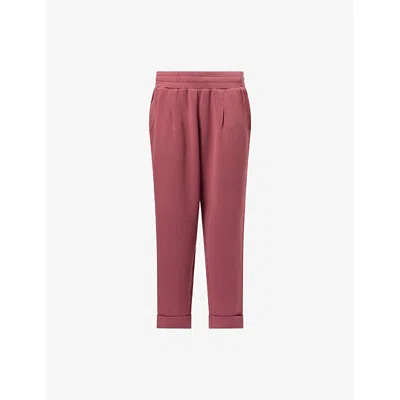 Varley Womens The Rold Tapered-leg Jersey Jogging Bottoms Wild Rhubarb