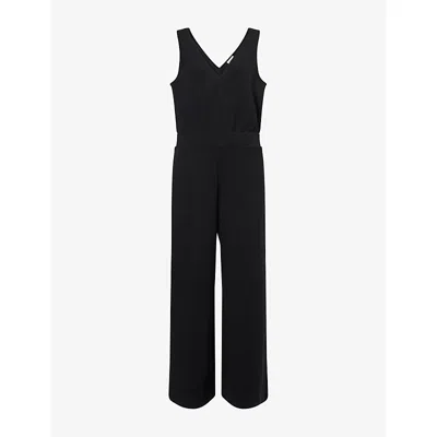 Varley Womens Alina Wide-leg Stretch-jersey Jumpsuit Black