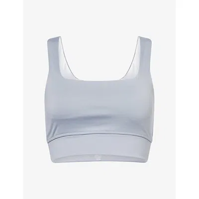 Varley Womens Wind Blue Assure Cori Compression Sports Bra