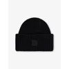 Varley Womens Black Cresta Ribbed Wool-blend Bean