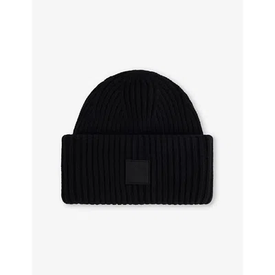 Varley Womens Black Cresta Ribbed Wool-blend Bean In Black