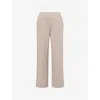 Varley Womens Taupe Marl The Extra Wide-leg Stretch-woven Trousers In Neutral