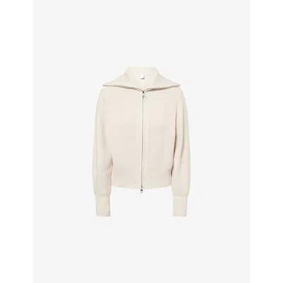 Varley Womens Silver Birch Enrico High-neck Knitted Jacket In Neutral
